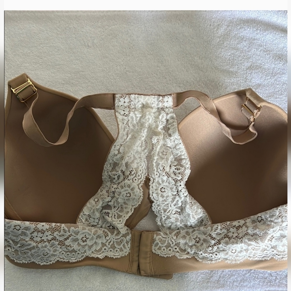 SOMA Cream LACE Full Coverage BRA like new FULL COVERAGE underwire 38DD - Picture 2 of 7